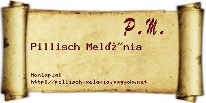 Pillisch Melánia névjegykártya